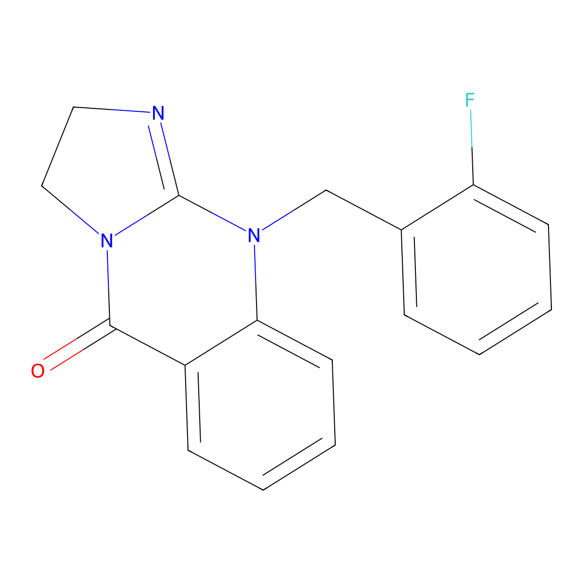 10-(2-fluorobenzyl)-2,10-dihydroimidazo[2,1-b]quinazolin-5(3H)-one molecular structure, CAS 741194-36-5