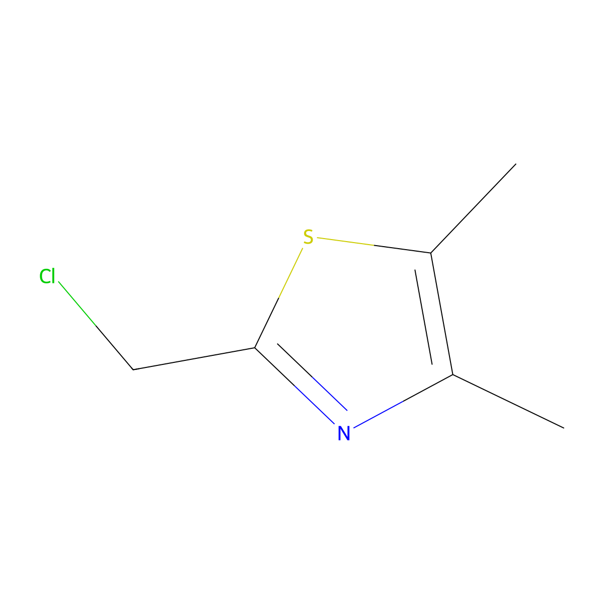 2-(Chloromethyl)-4,5-dimethyl-1,3-thiazole molecular structure, CAS 741195-86-8