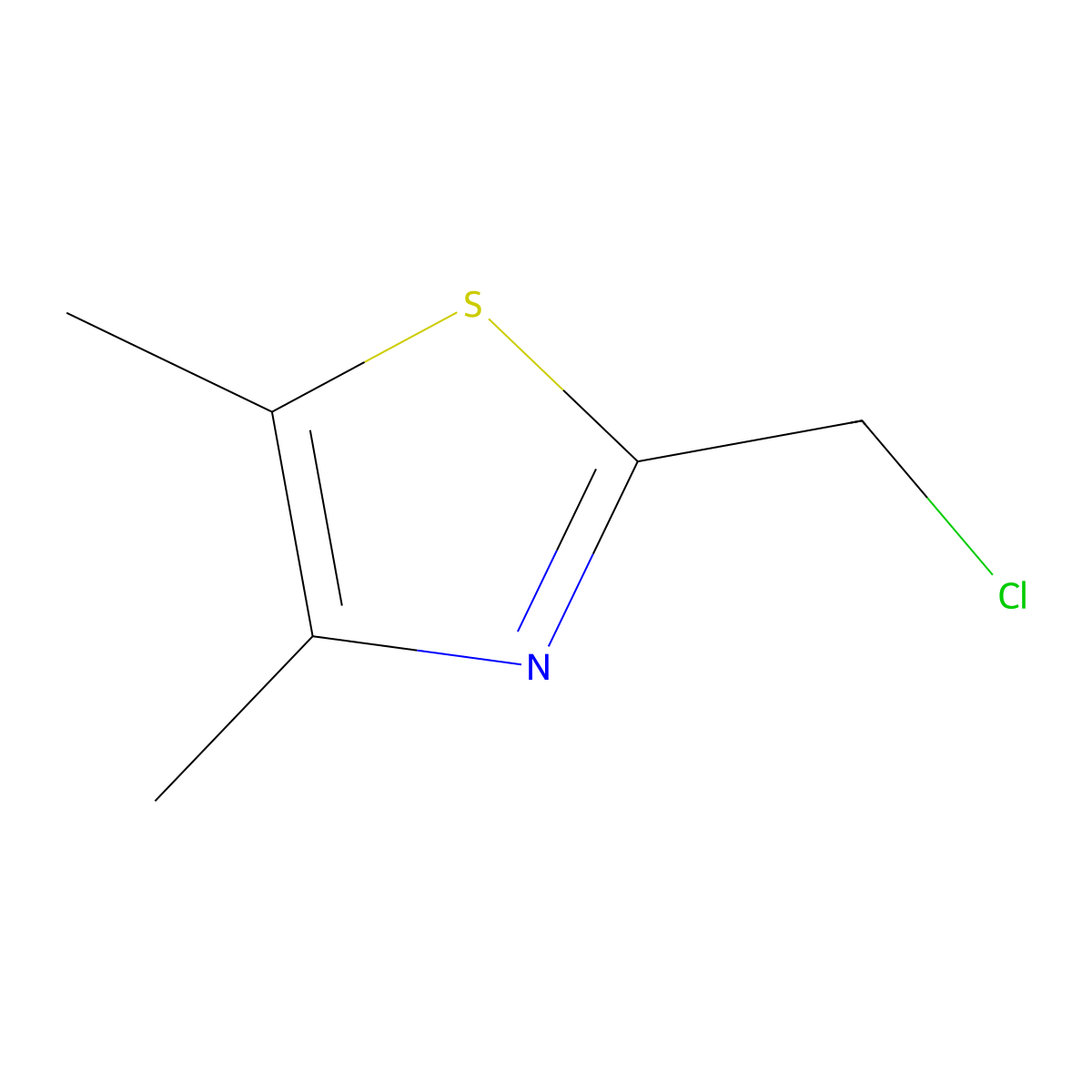2-(Chloromethyl)-4,5-dimethyl-1,3-thiazole molecular structure, CAS 741195-86-8