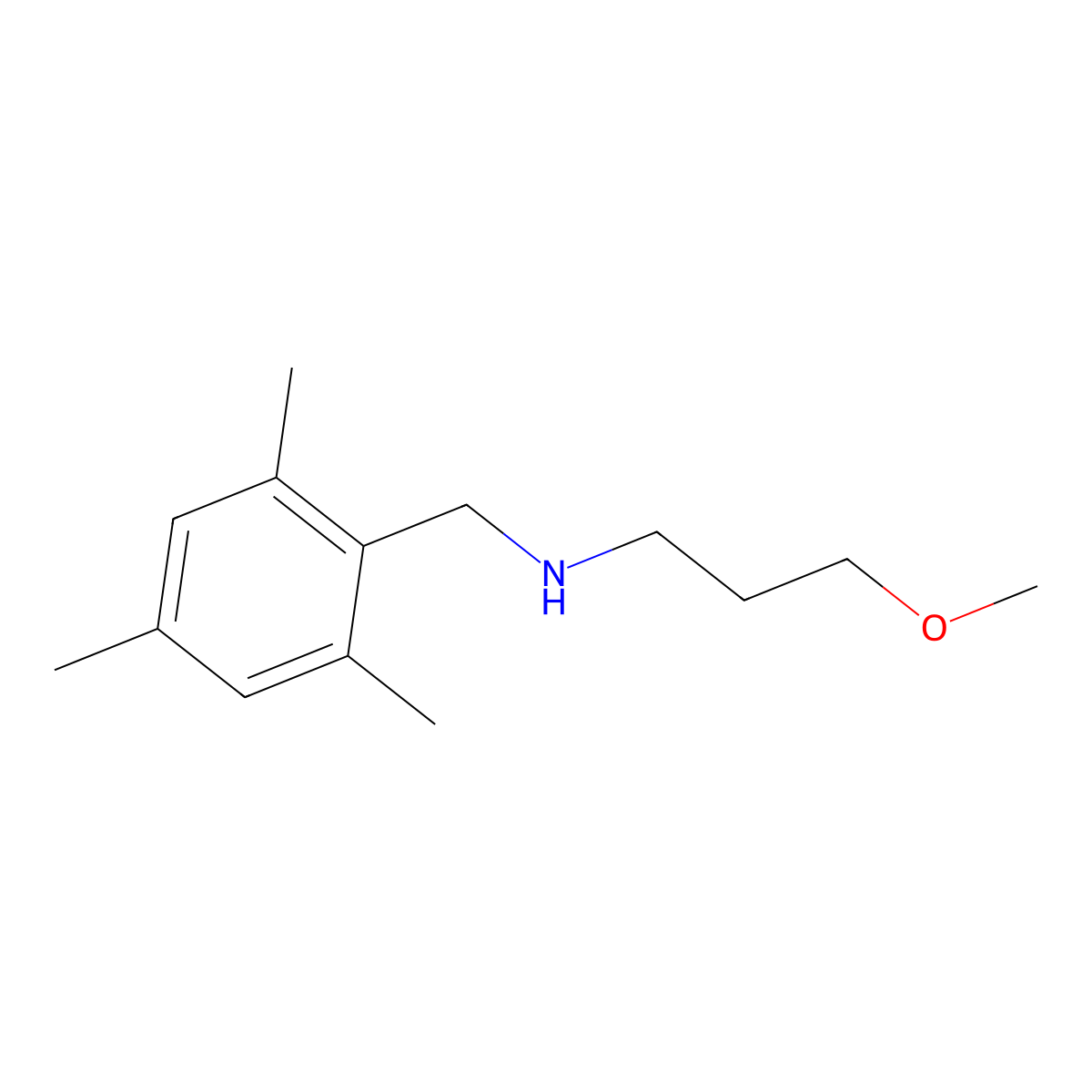 3-Methoxy-N-(2,4,6-trimethylbenzyl)propan-1-amine molecular structure, CAS 741197-96-6