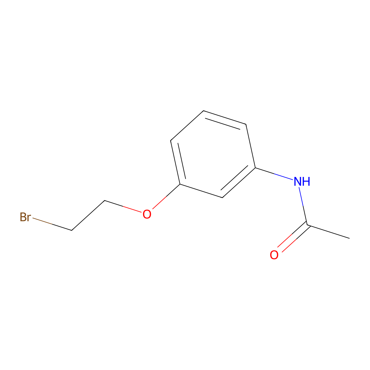 N-[3-(2-bromoethoxy)phenyl]acetamide molecular structure, CAS 741199-06-4