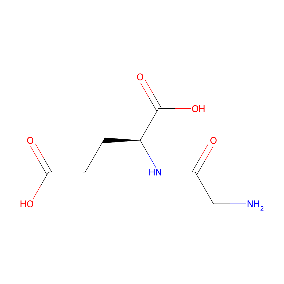Glycyl-L-glutamic acid molecular structure, CAS 7412-78-4
