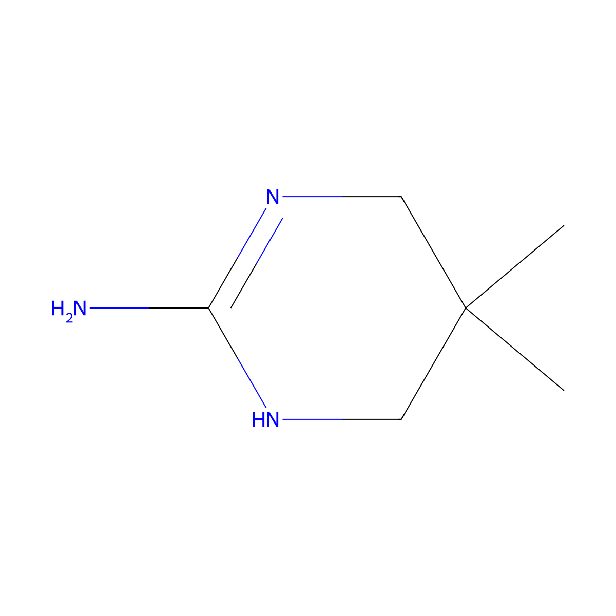 5,5-Dimethyl-1,4,5,6-tetrahydropyrimidin-2-amine molecular structure, CAS 741205-45-8