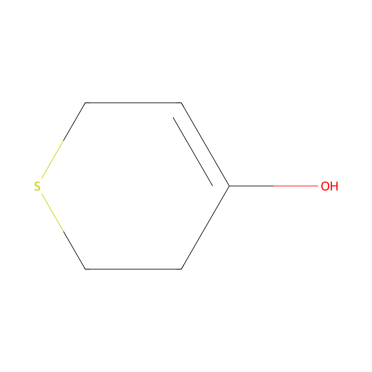 3,6-dihydro-2H-thiopyran-4-ol molecular structure, CAS 741208-93-5