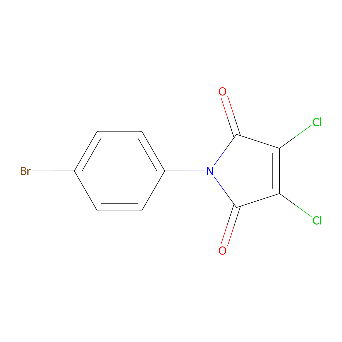 N-(4-bromophenyl)-2,3-dichloromaleimide molecular structure, CAS 74121-46-3