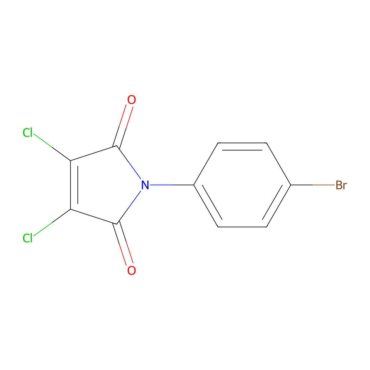 N-(4-bromophenyl)-2,3-dichloromaleimide molecular structure, CAS 74121-46-3