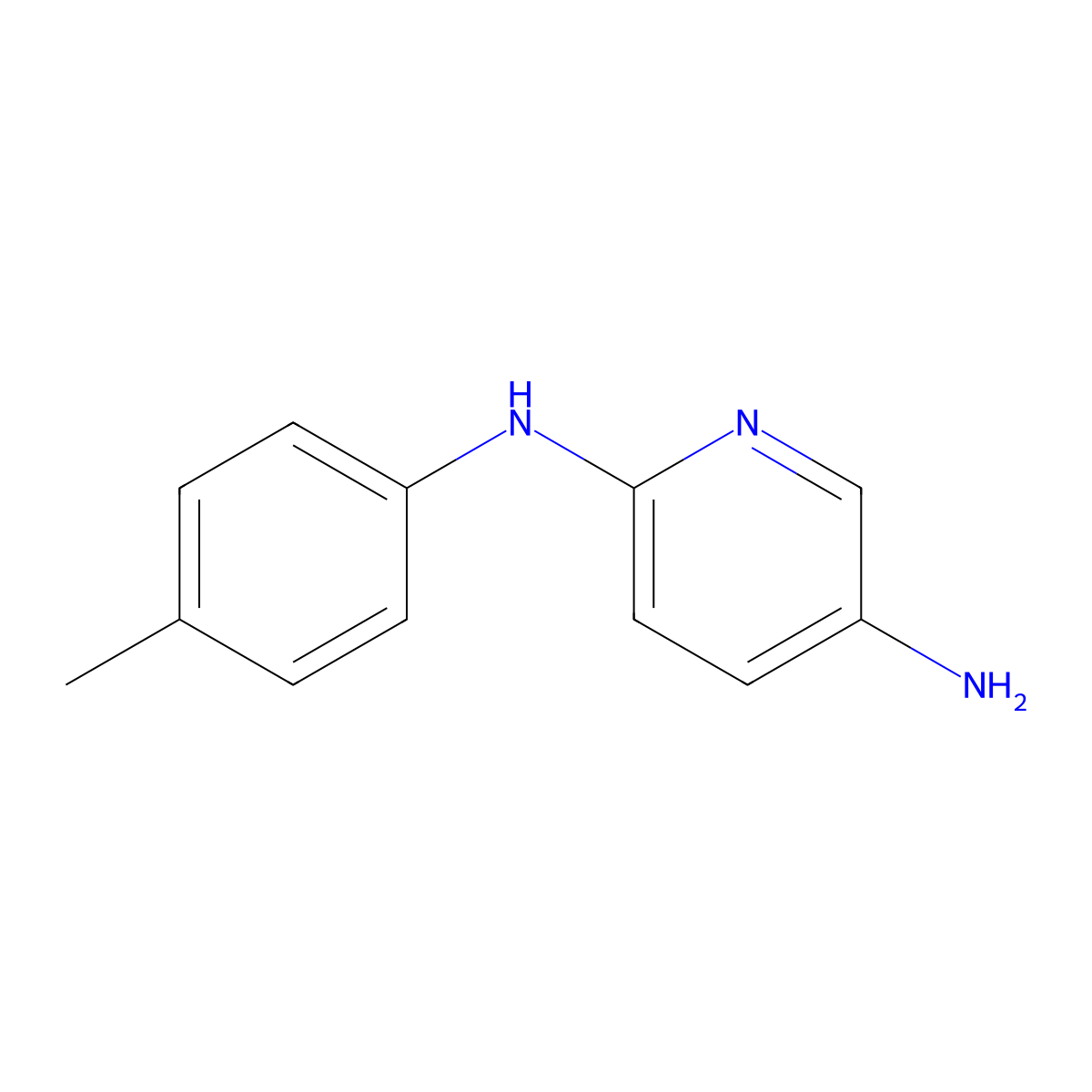 N-(5-aminopyridin-2-yl)-N-(4-methylphenyl)amine molecular structure, CAS 741215-41-8