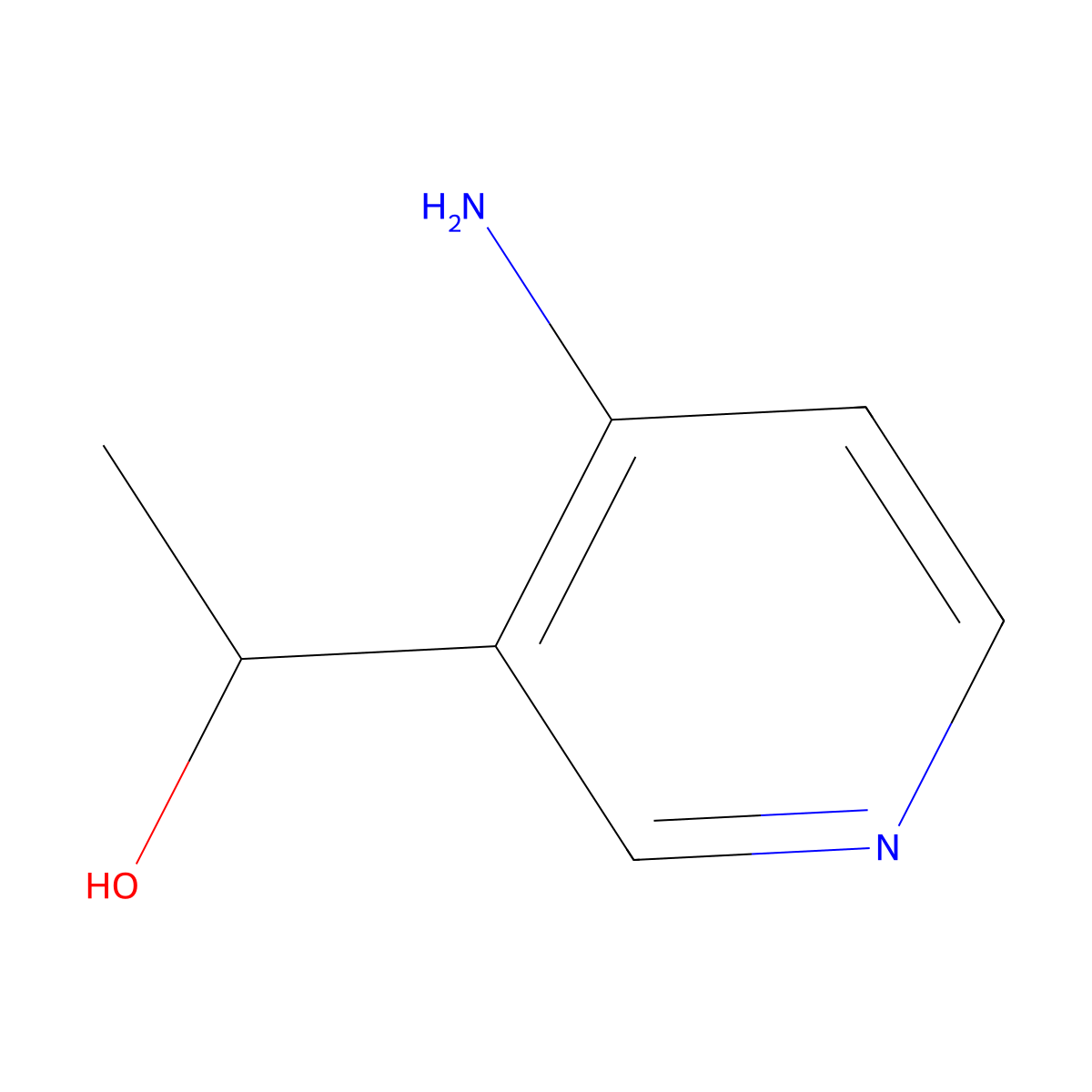 1-(4-Aminopyridin-3-yl)ethanol molecular structure, CAS 741223-49-4
