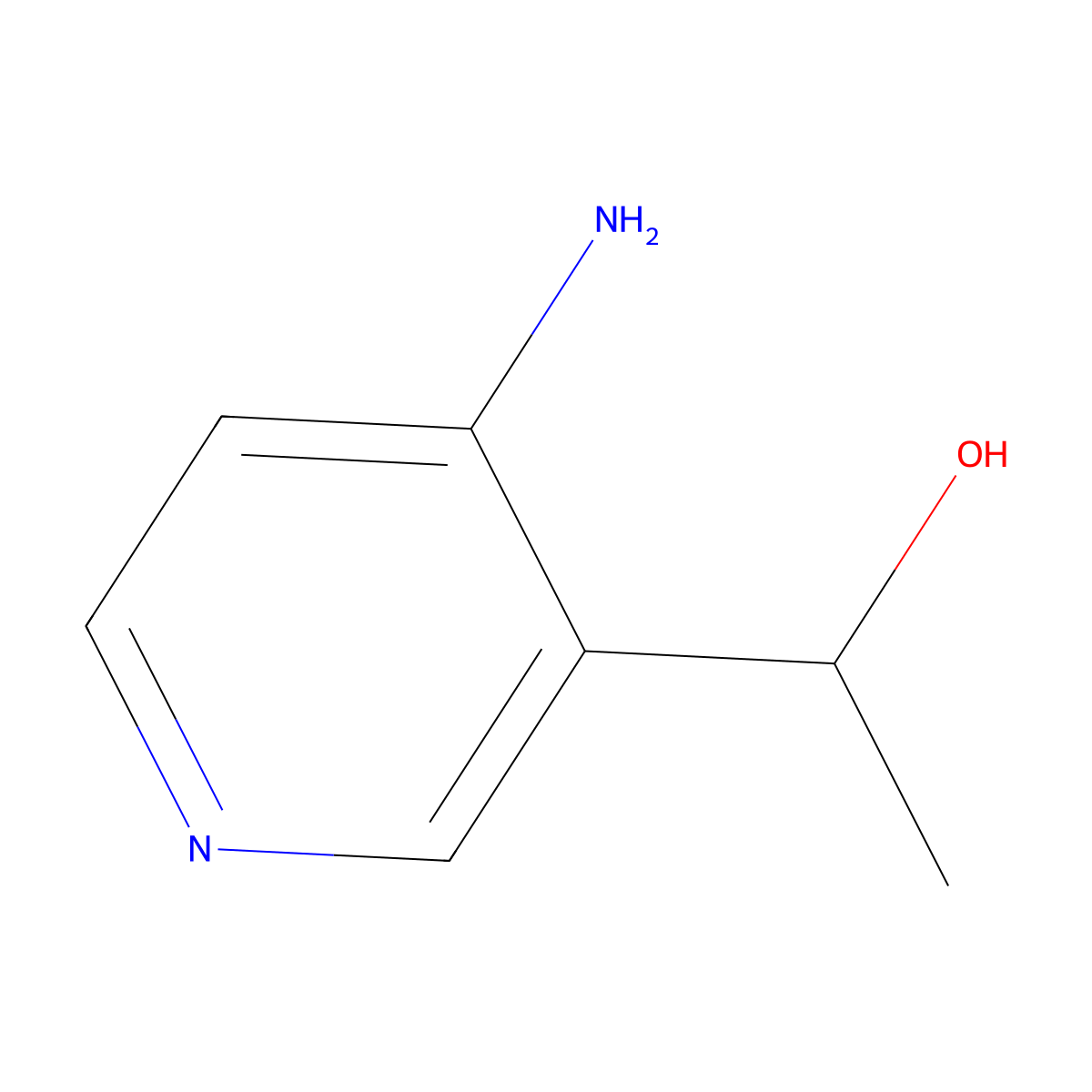1-(4-Aminopyridin-3-yl)ethanol molecular structure, CAS 741223-49-4