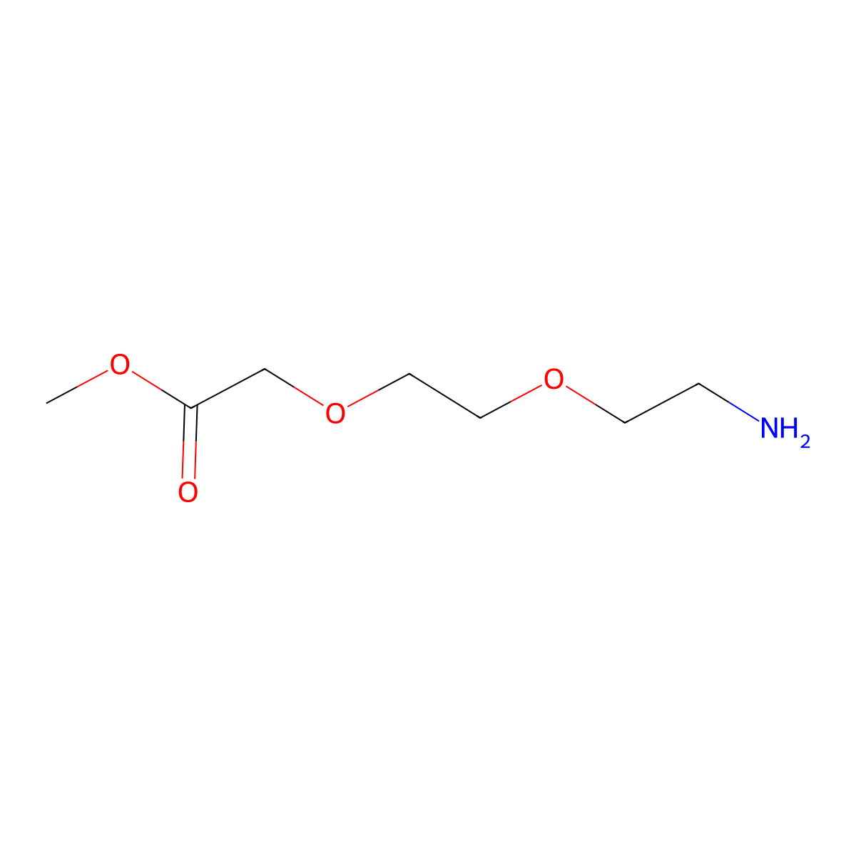 NH2-PEG2-methyl acetate molecular structure, CAS 741235-80-3