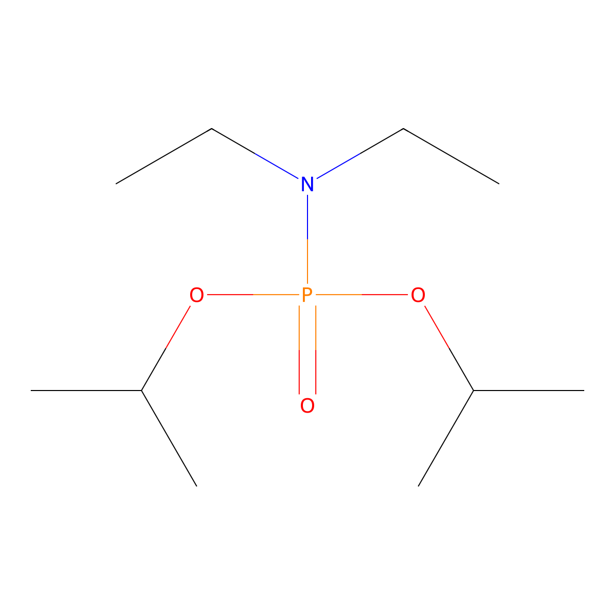 N,N-Diethylamidophosphoric acid diisopropyl ester molecular structure, CAS 74124-48-4