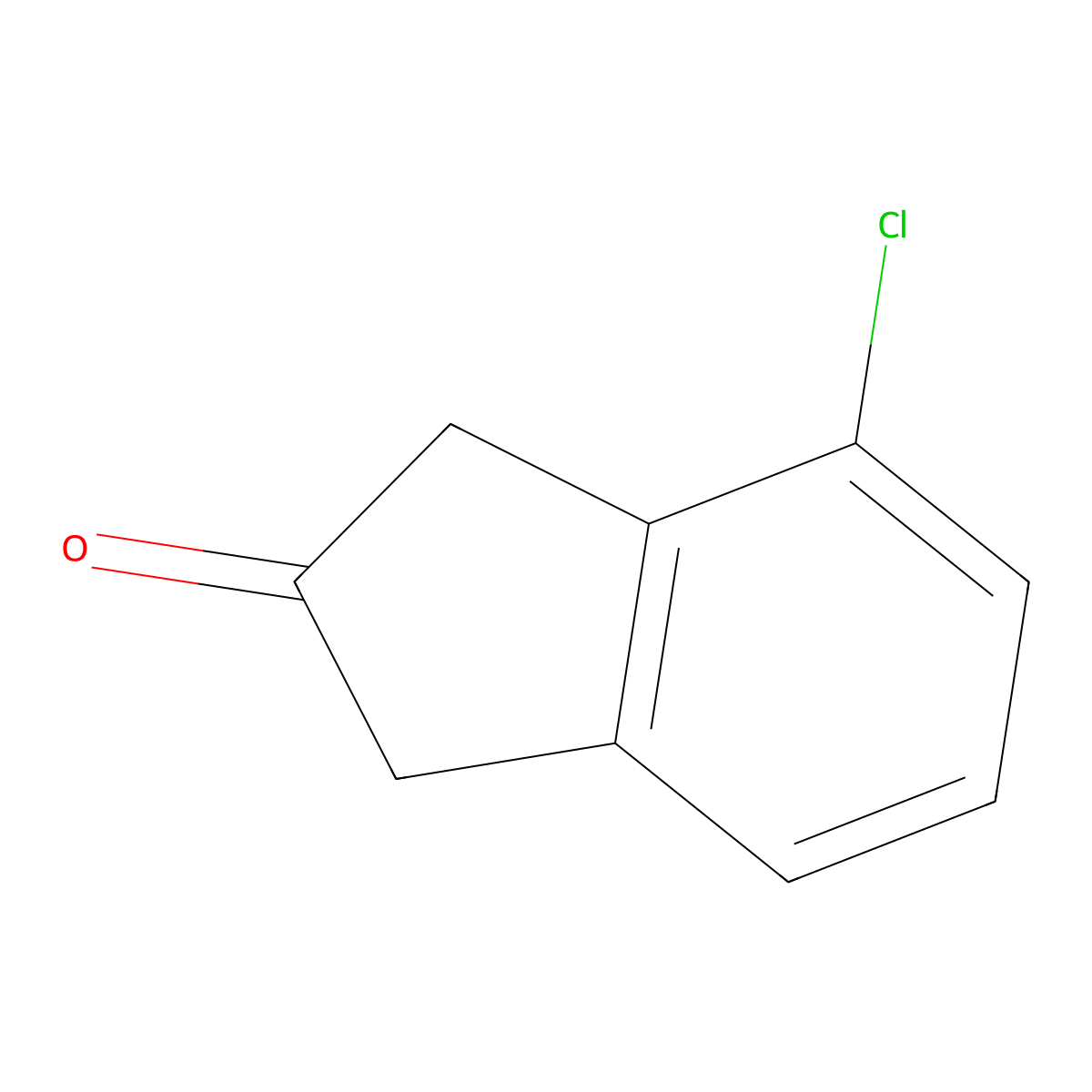 4-Chloro-1H-inden-2(3H)-one molecular structure, CAS 74124-90-6