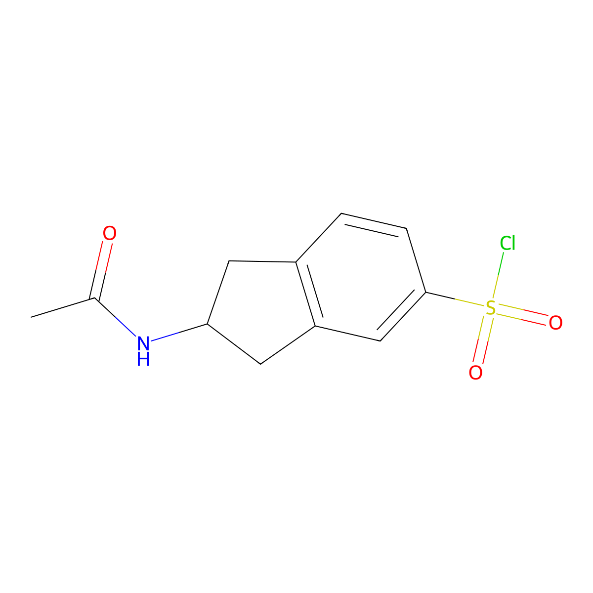 2-Acetamido-2,3-dihydro-1h-indene-5-sulfonyl chloride molecular structure, CAS 74124-92-8