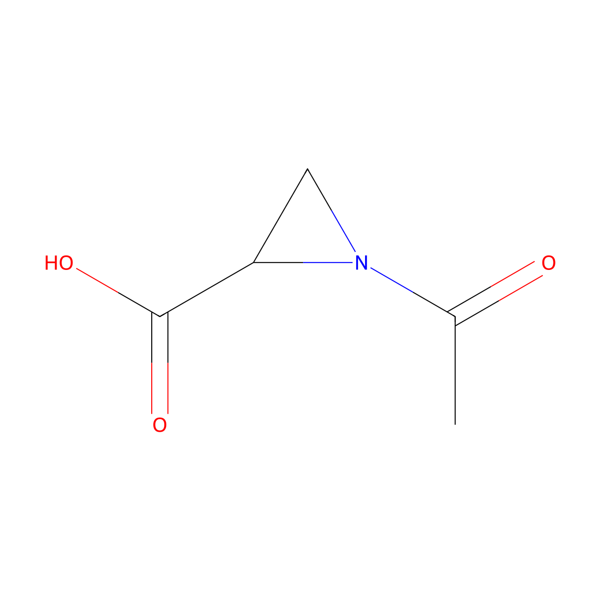 1-Acetylaziridine-2-carboxylic acid molecular structure, CAS 741241-17-8