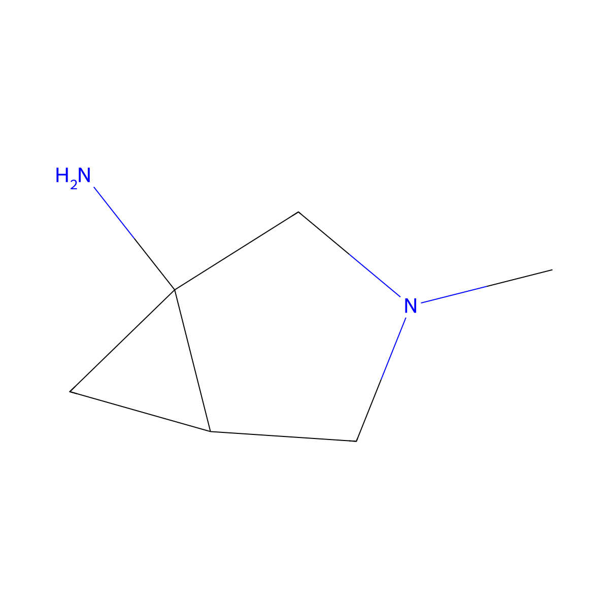 3-Methyl-3-azabicyclo[3.1.0]hexan-1-amine molecular structure, CAS 741246-04-8