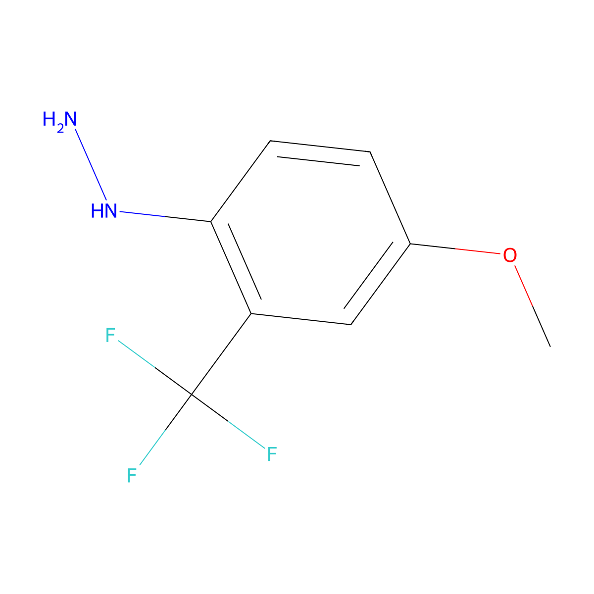 [4-Methoxy-2-(trifluoromethyl)phenyl]hydrazine molecular structure, CAS 741249-66-1