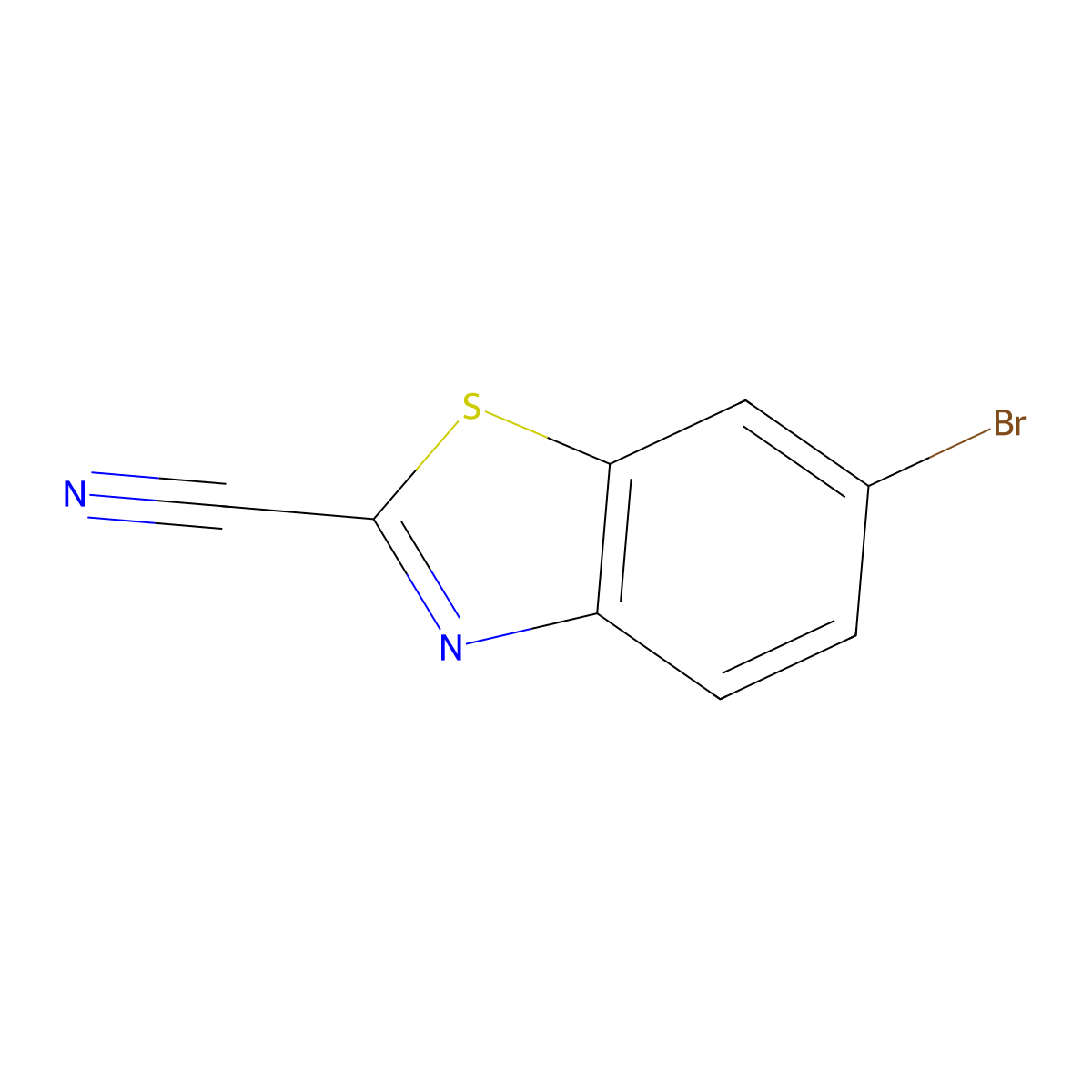 6-Bromobenzo[d]thiazole-2-carbonitrile molecular structure, CAS 741253-03-2