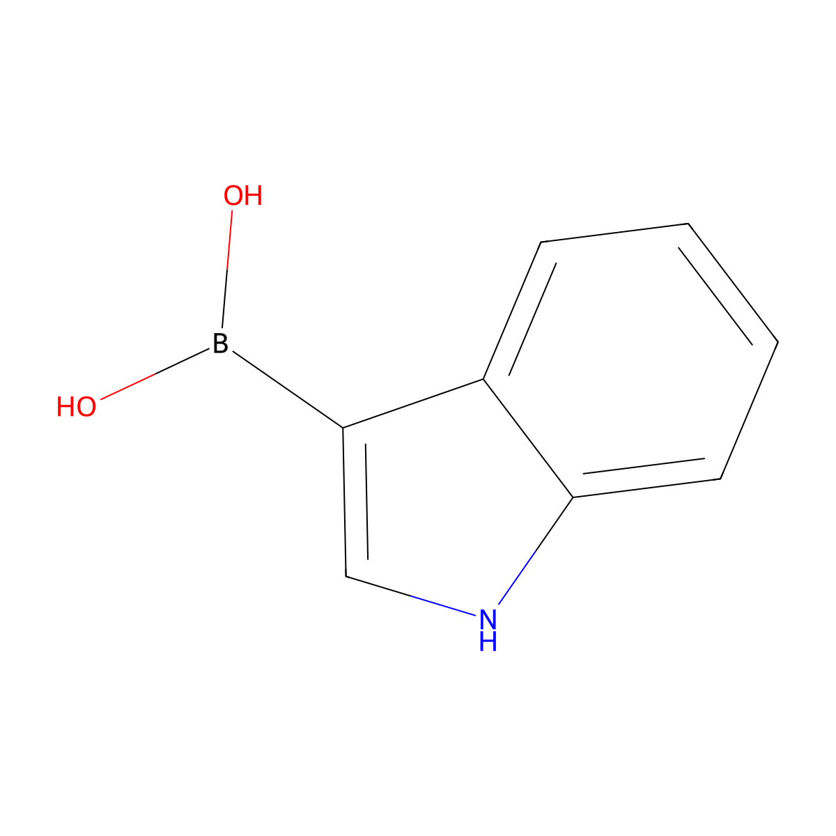 1H-Indol-3-ylboronic acid molecular structure, CAS 741253-05-4