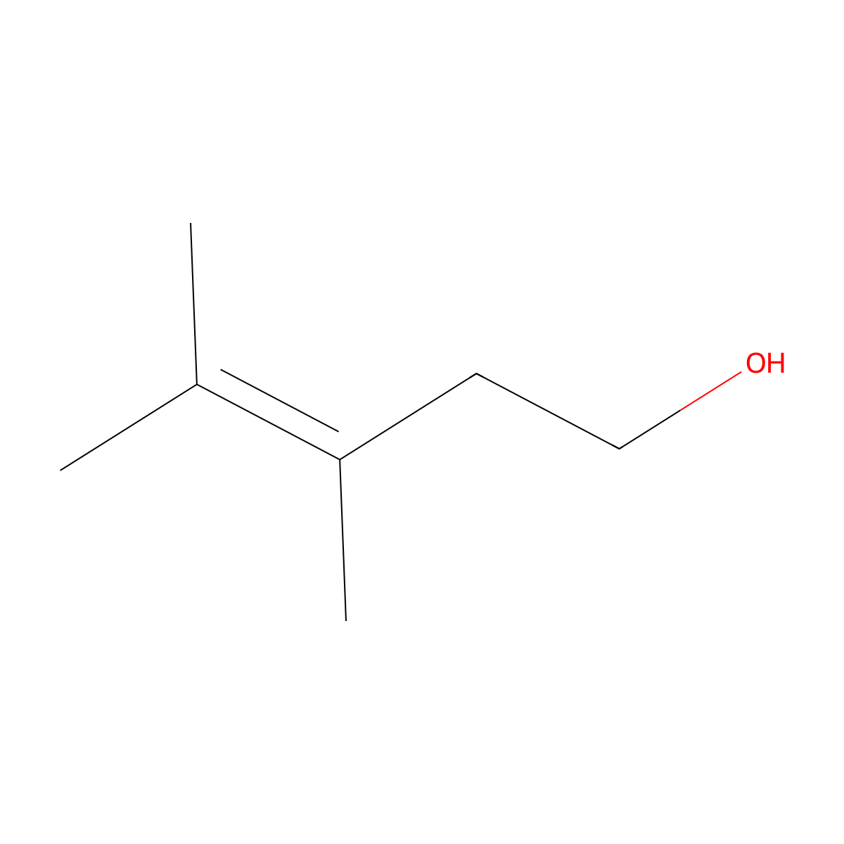 3,4-Dimethylpent-3-en-1-ol molecular structure, CAS 74126-47-9