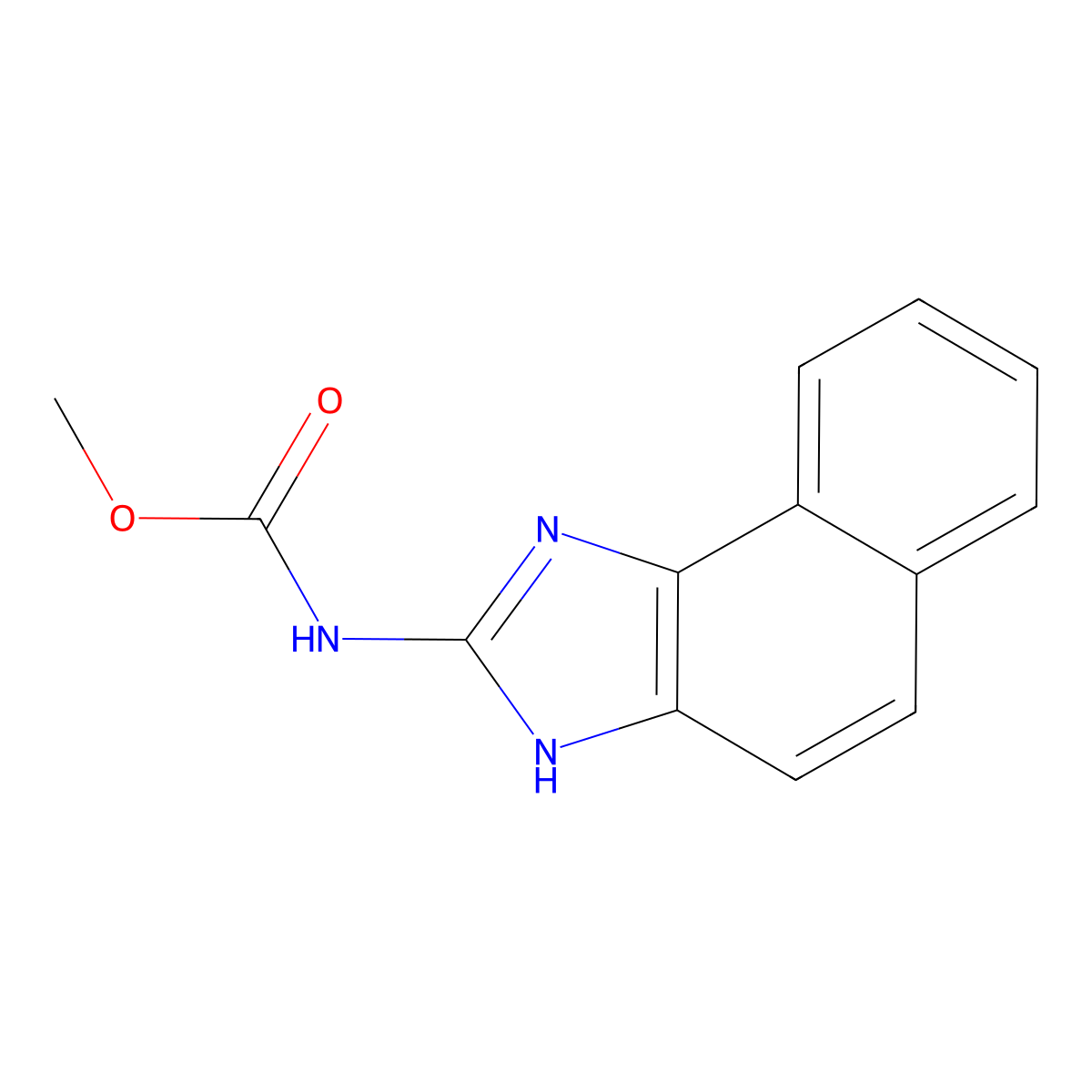 methyl 1H-naphtho[1,2-d]imidazol-2-ylcarbamate molecular structure, CAS 74126-95-7