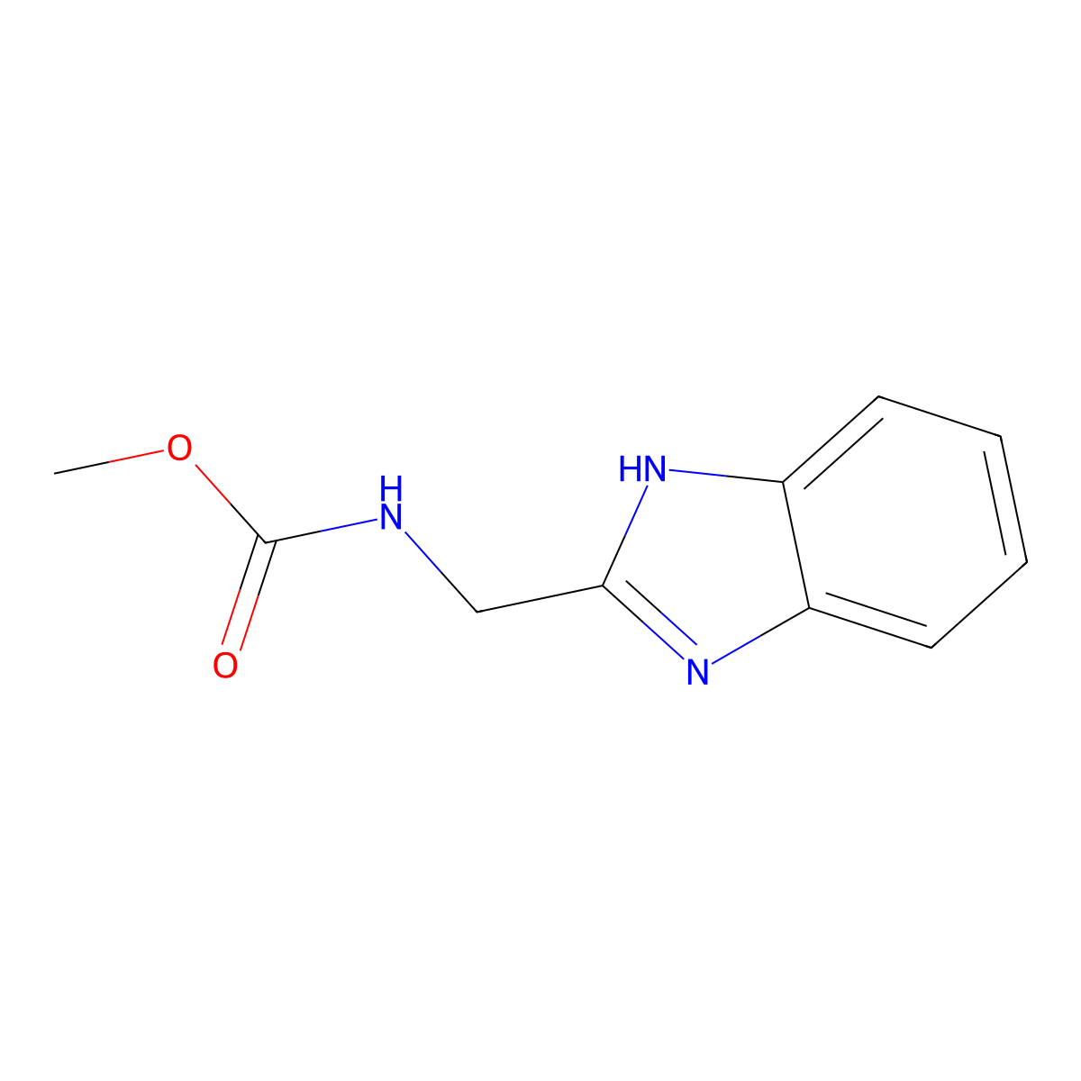 methyl (1H-benzimidazol-2-ylmethyl)carbamate molecular structure, CAS 74126-99-1