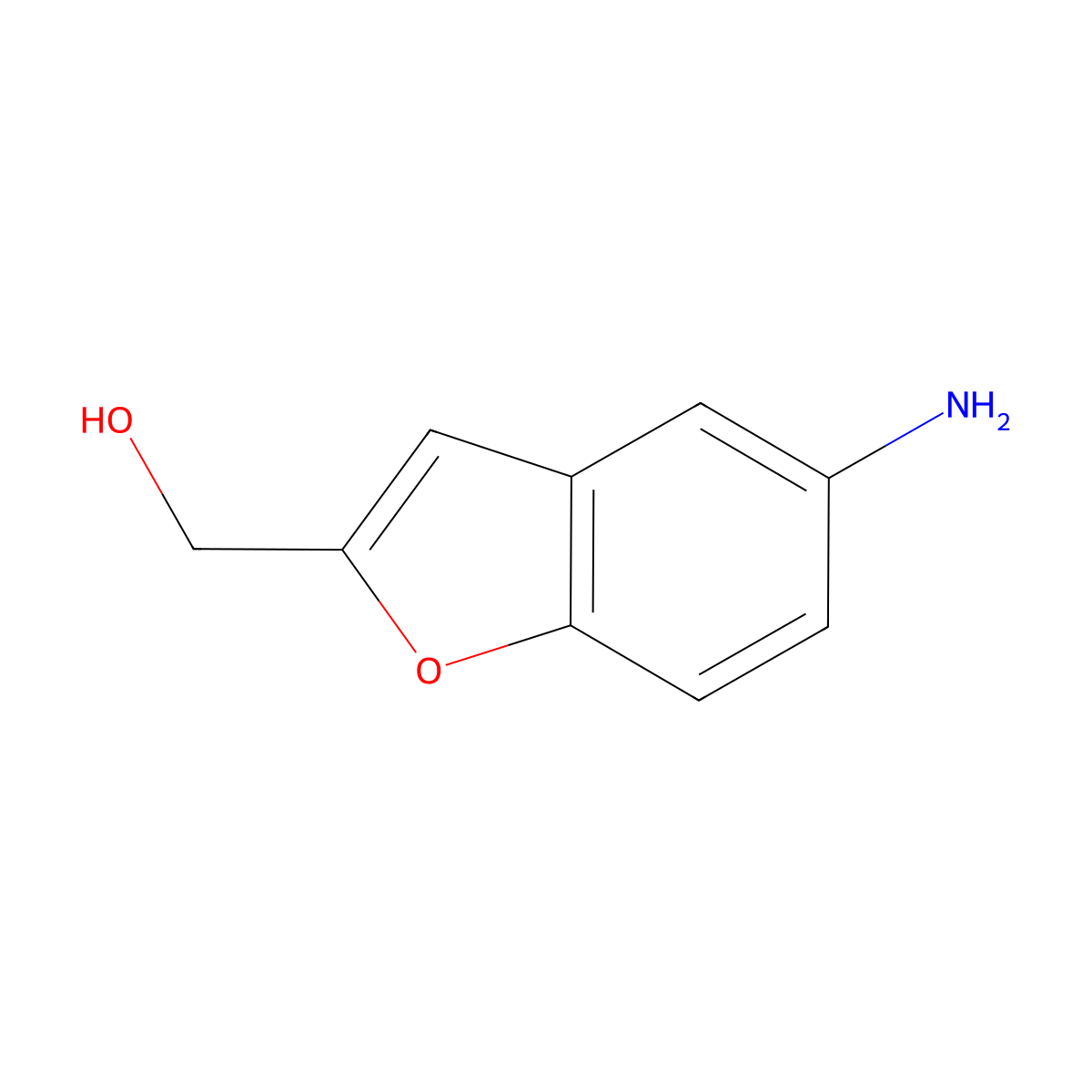 (5-Amino-1-benzofuran-2-yl)methanol molecular structure, CAS 741262-62-4
