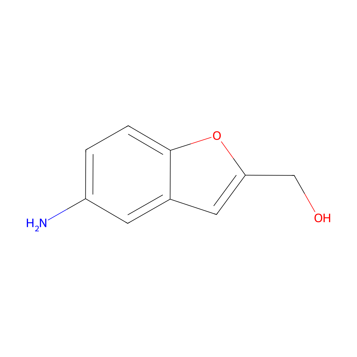 (5-Amino-1-benzofuran-2-yl)methanol molecular structure, CAS 741262-62-4