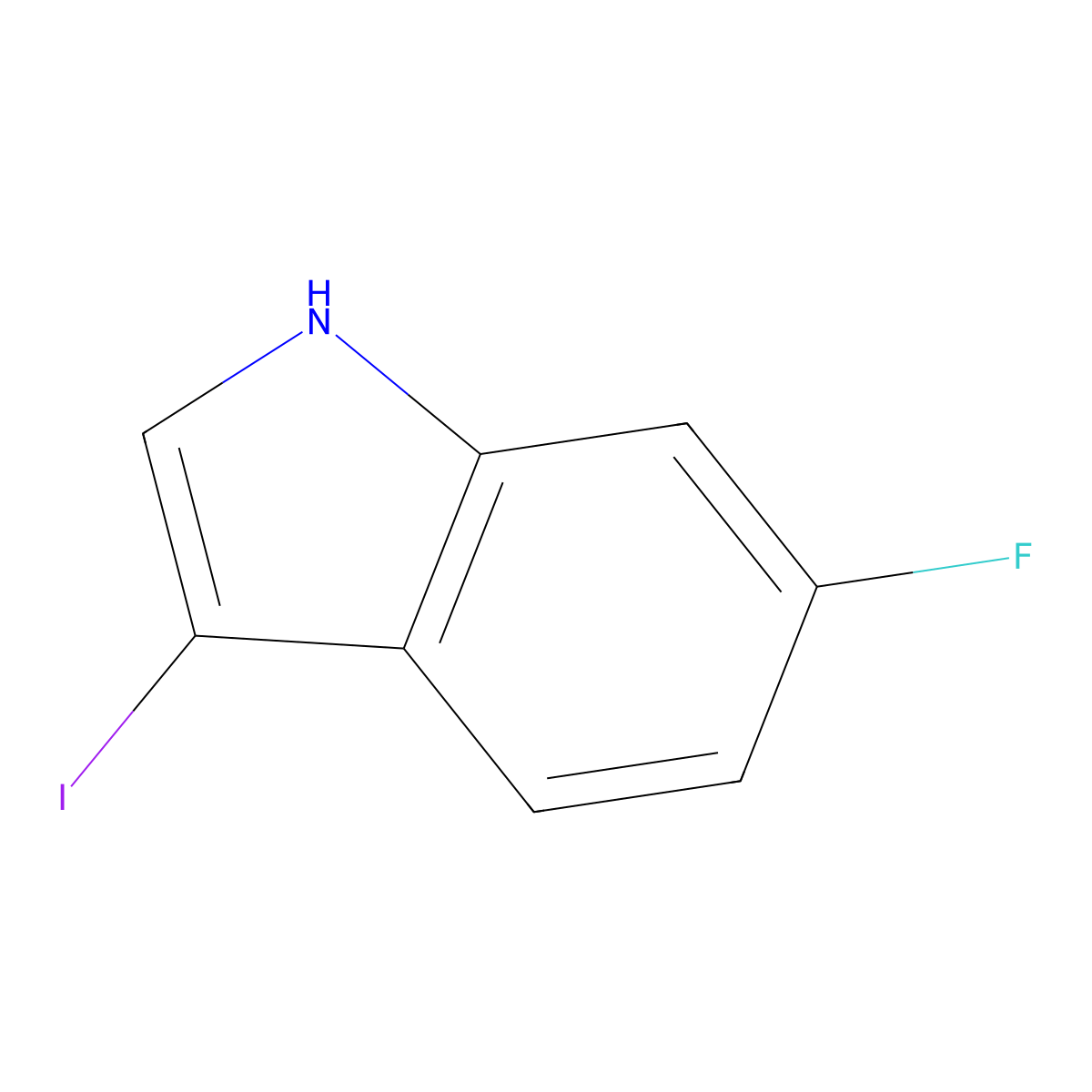 6-fluoro-3-iodo-1H-indole molecular structure, CAS 741265-04-3