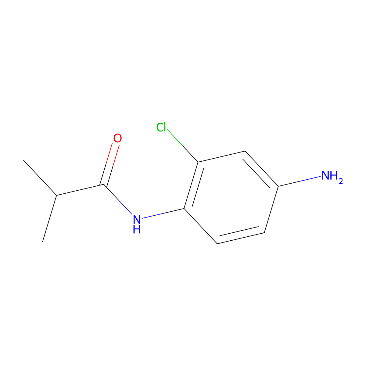 N-(4-amino-2-chlorophenyl)-2-methylpropanamide molecular structure, CAS 741271-91-0
