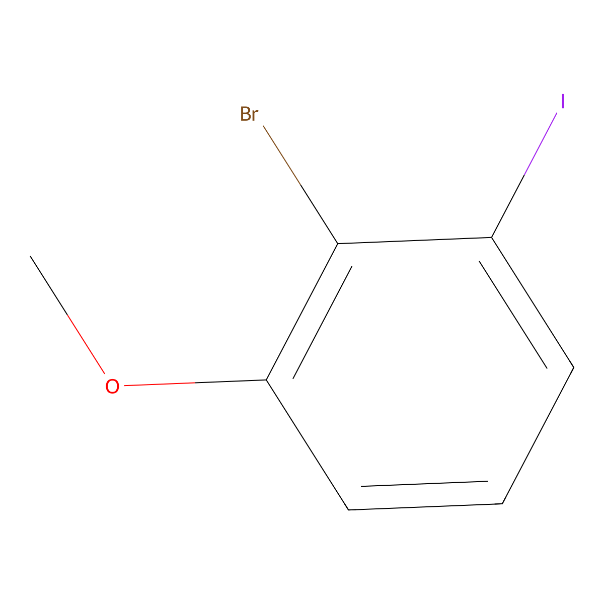 2-Bromo-3-iodoanisole molecular structure, CAS 74128-84-0