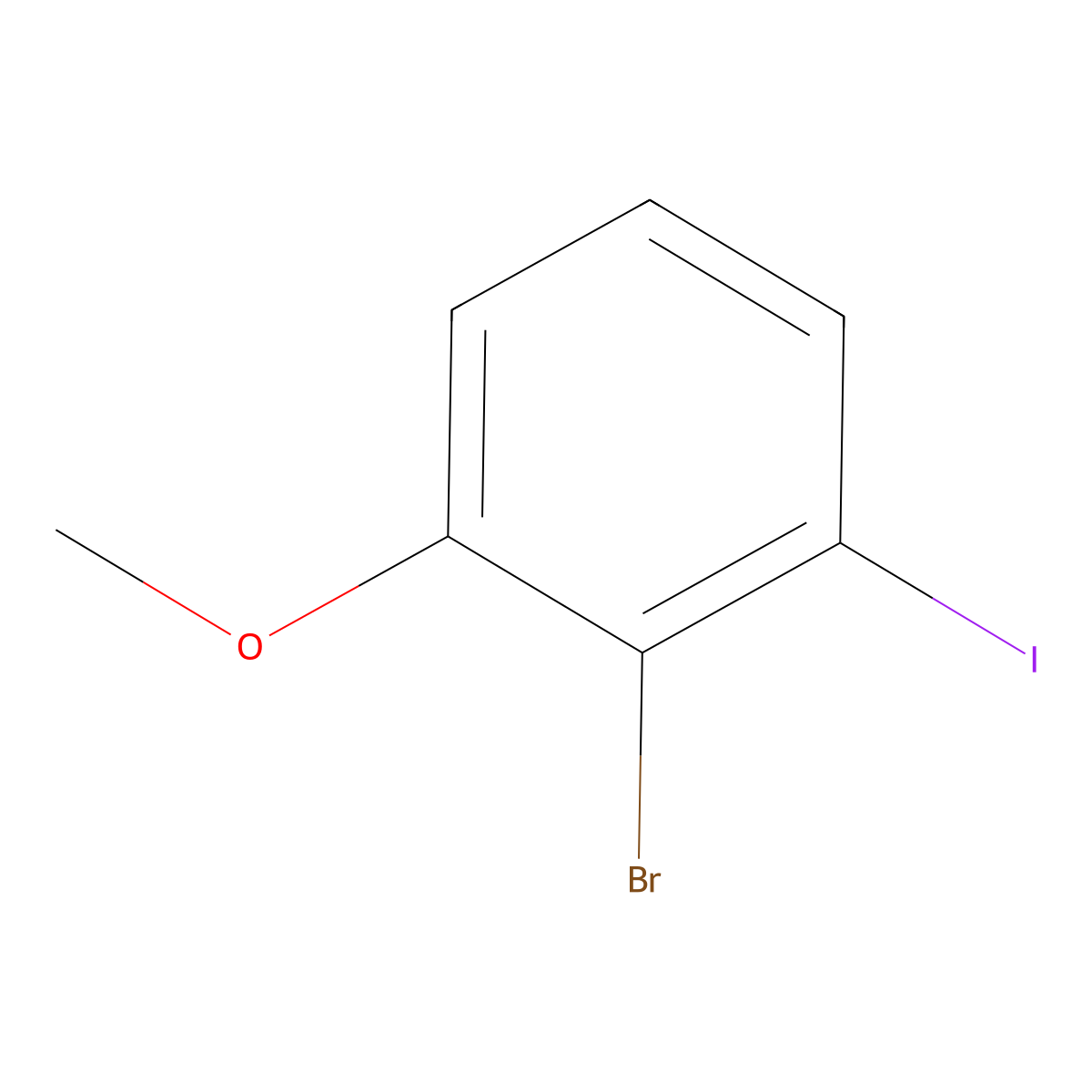 2-Bromo-3-iodoanisole molecular structure, CAS 74128-84-0