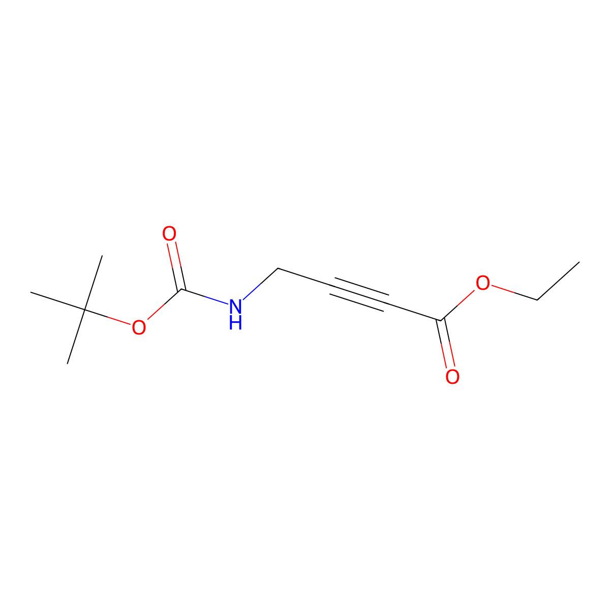 Ethyl 4-((tert-butoxycarbonyl)amino)but-2-ynoate molecular structure, CAS 741281-57-2