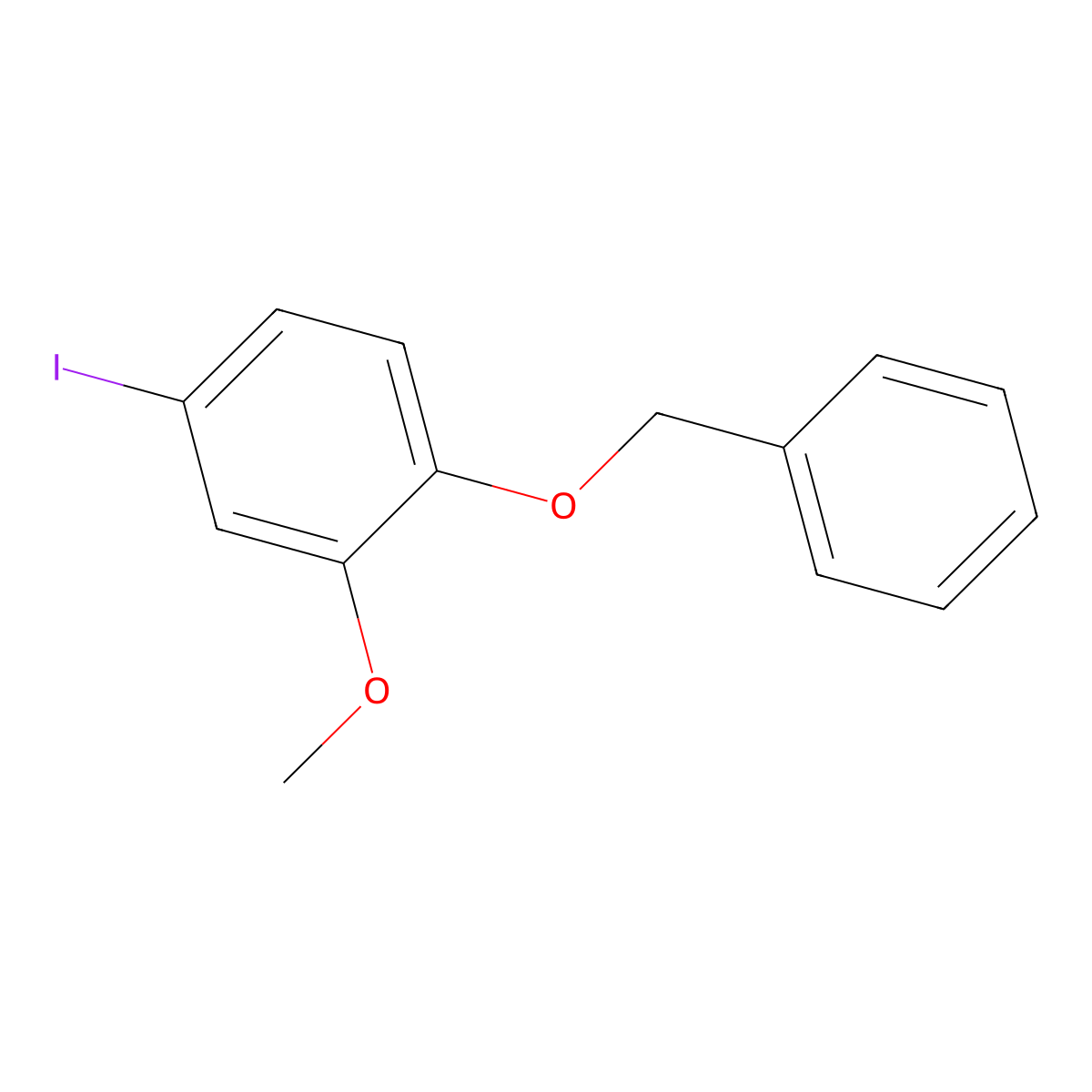 Benzene, 4-iodo-2-methoxy-1-(phenylmethoxy)- molecular structure, CAS 741283-41-0
