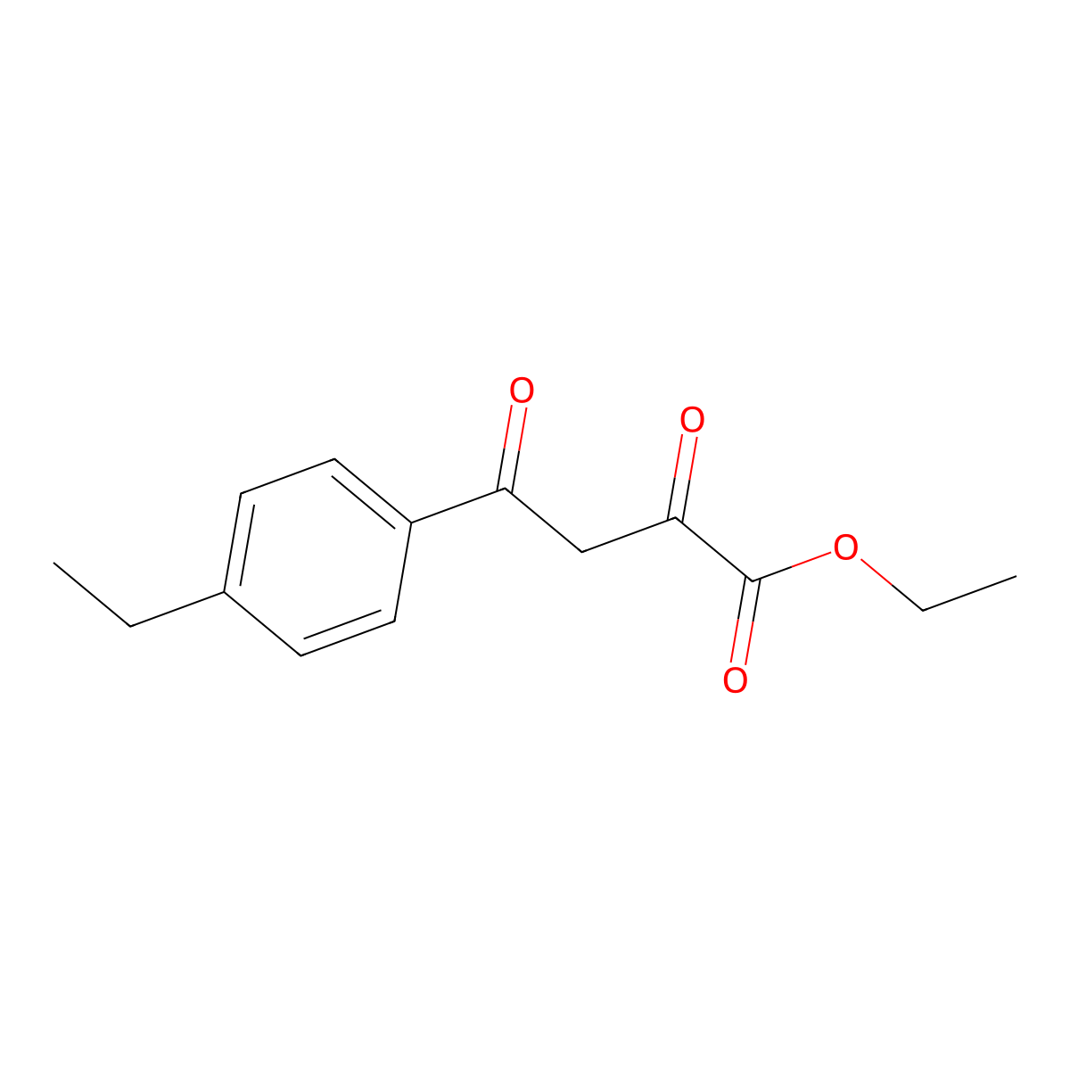 Ethyl 4-(4-ethylphenyl)-2,4-dioxobutanoate molecular structure, CAS 741286-35-1