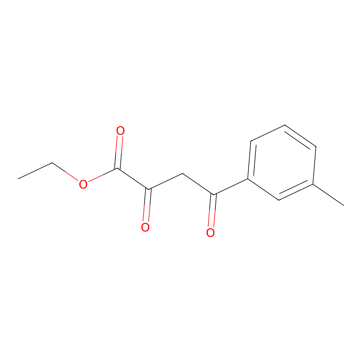 Ethyl 4-(3-methylphenyl)-2,4-dioxobutanoate molecular structure, CAS 741286-41-9