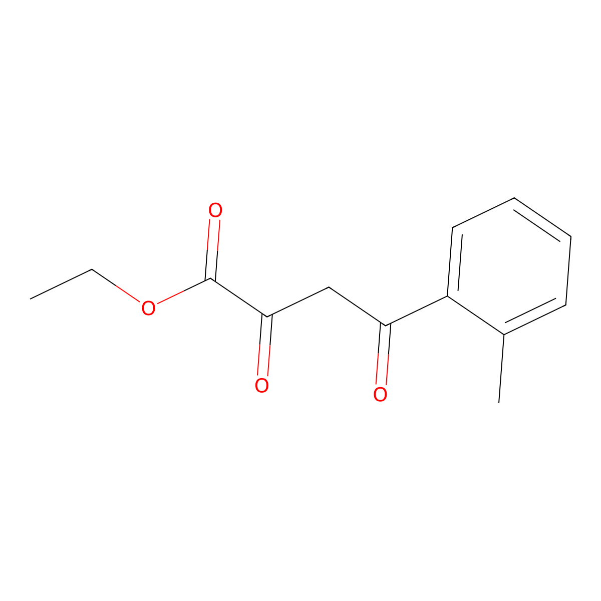 Ethyl 4-(2-methylphenyl)-2,4-dioxobutanoate molecular structure, CAS 741286-44-2
