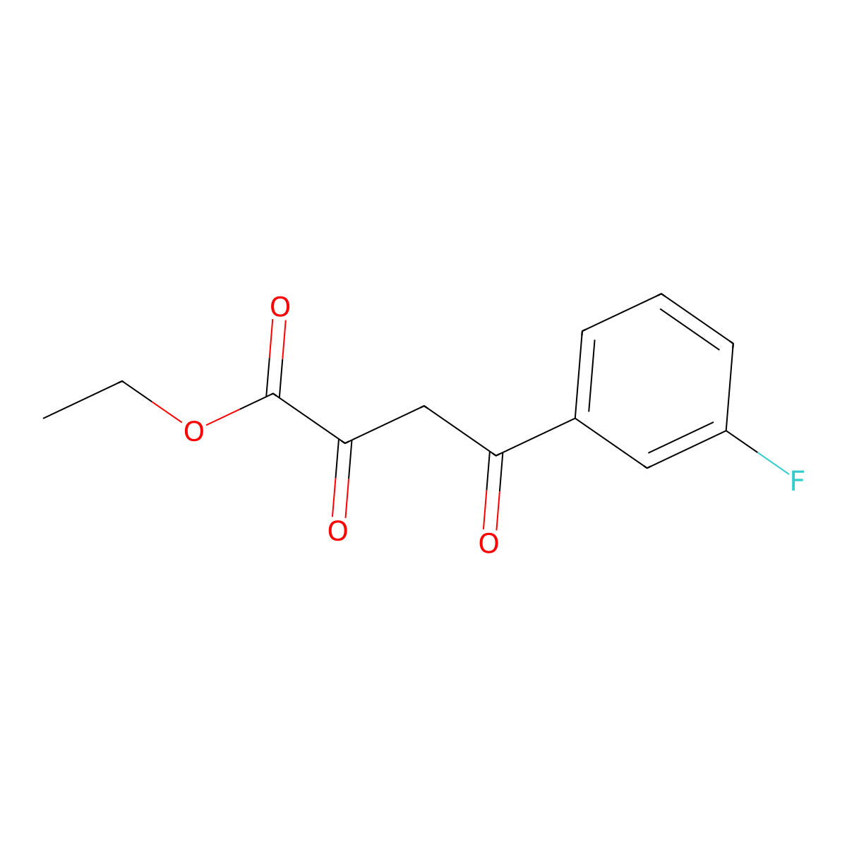 Ethyl 4-(3-fluorophenyl)-2,4-dioxobutanoate molecular structure, CAS 741286-49-7