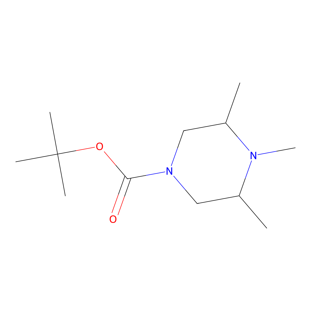 3,4,5-Trimethylpiperazine-1-carboxylic acid tert-butyl ester molecular structure, CAS 741287-39-8