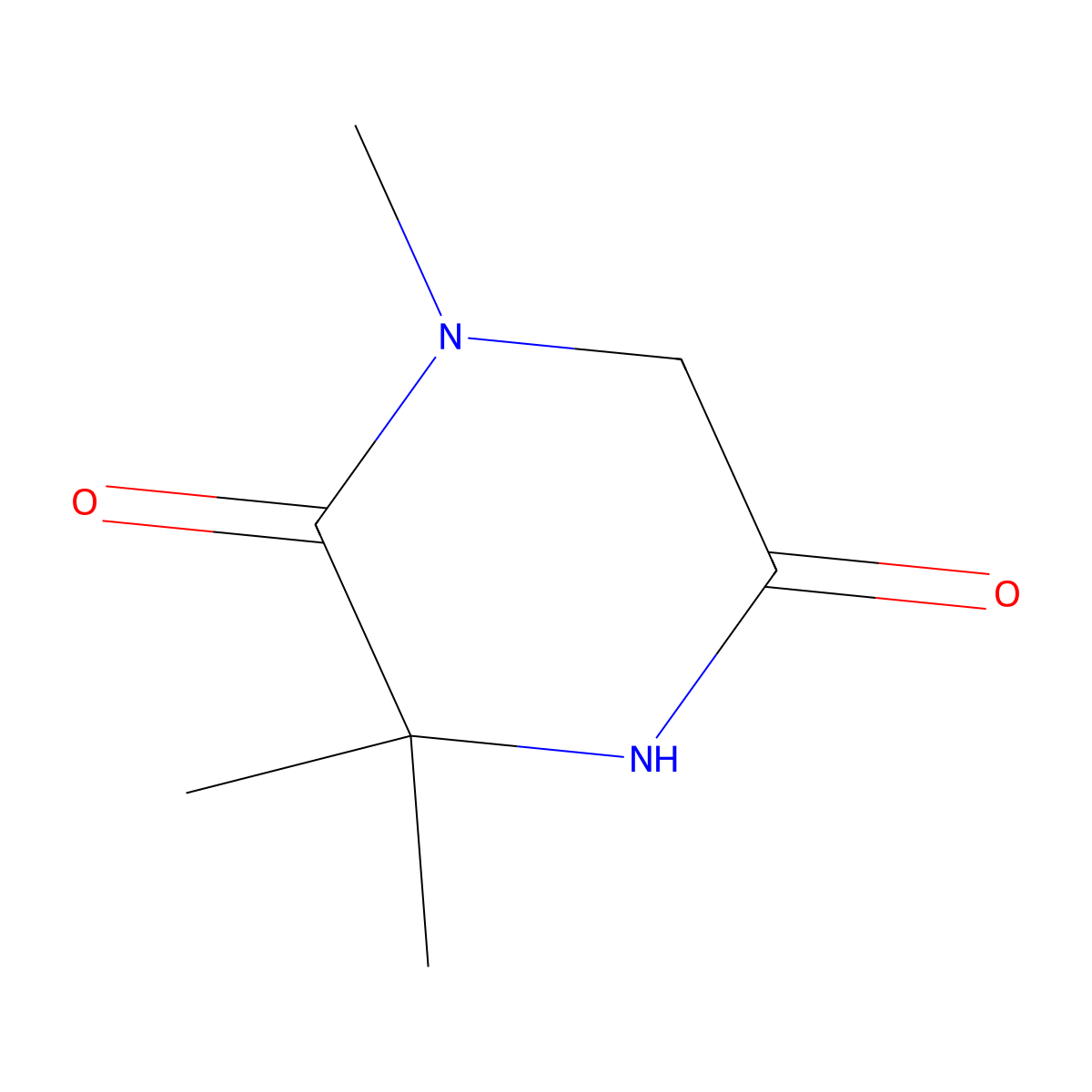 1,3,3-Trimethylpiperazine-2,5-dione molecular structure, CAS 741287-75-2