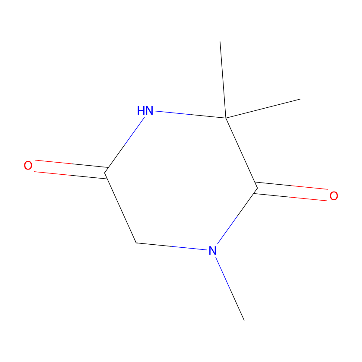 1,3,3-Trimethylpiperazine-2,5-dione molecular structure, CAS 741287-75-2