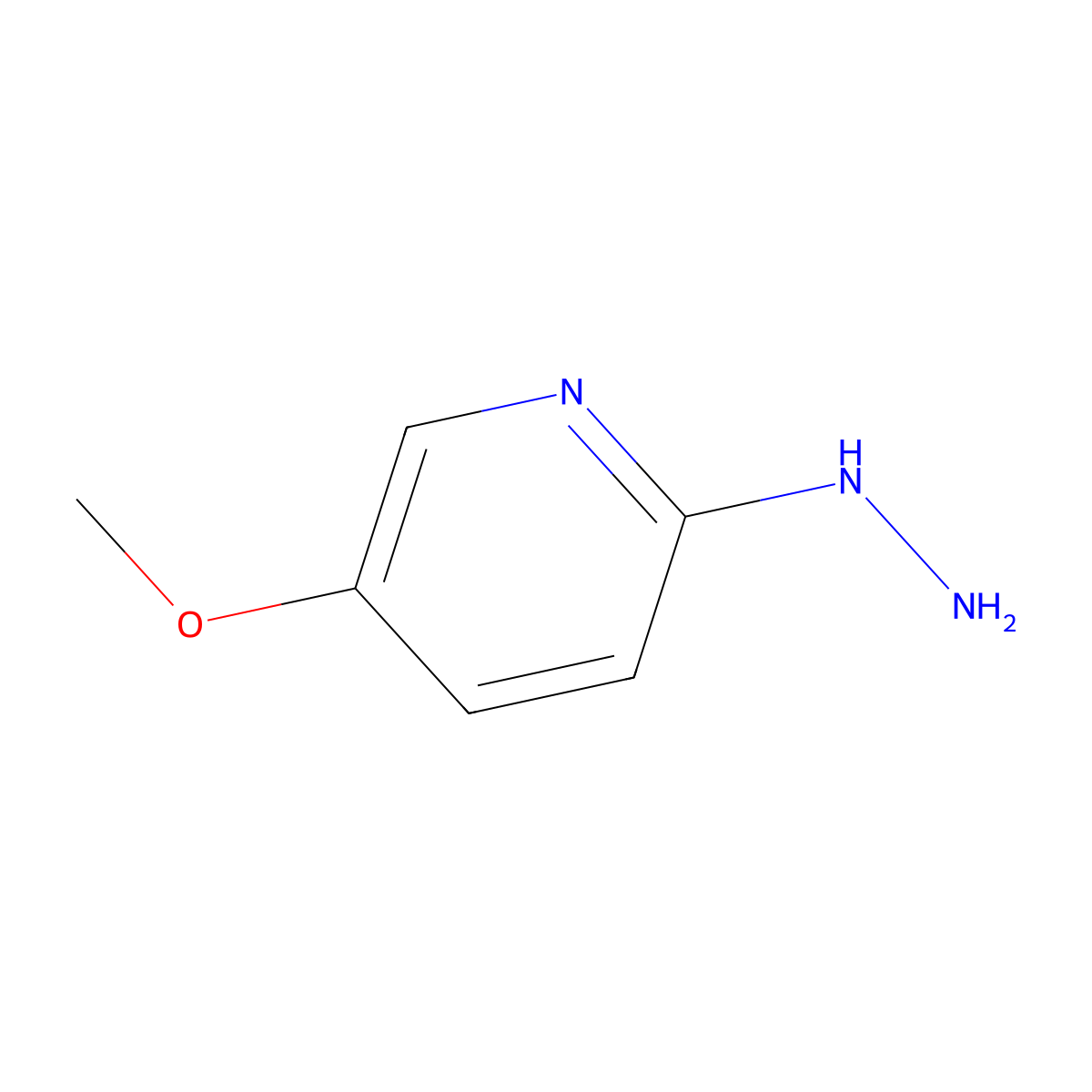 2-Hydrazinyl-5-methoxypyridine molecular structure, CAS 741287-82-1