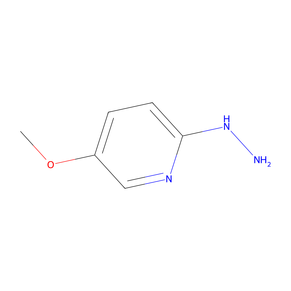 2-Hydrazinyl-5-methoxypyridine molecular structure, CAS 741287-82-1