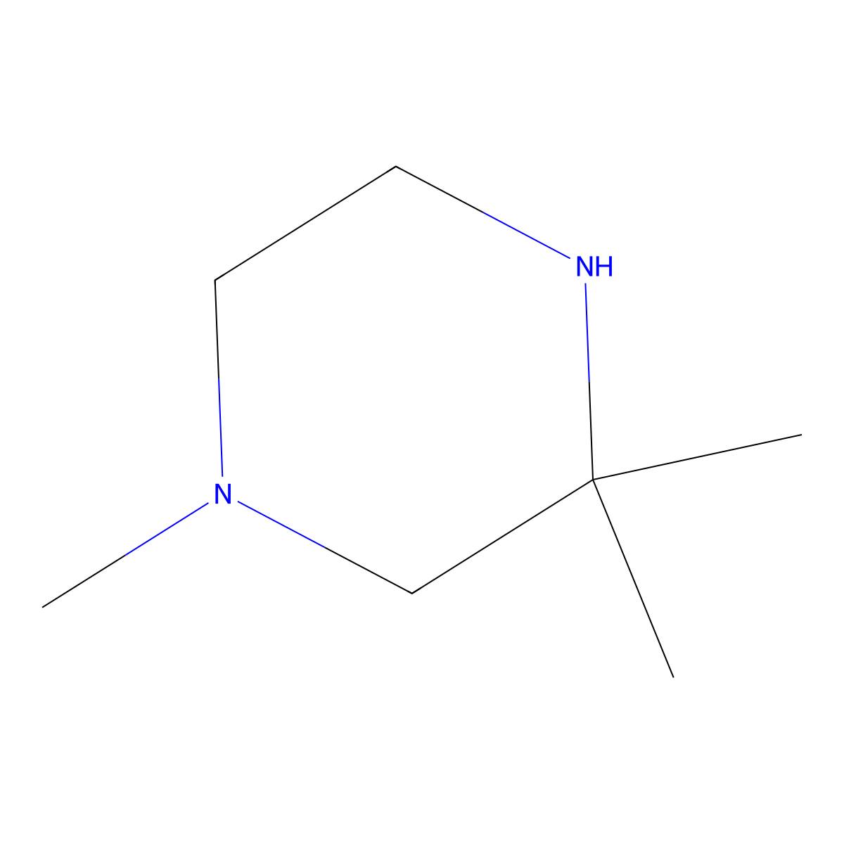 1,3,3-Trimethylpiperazine molecular structure, CAS 741288-57-3