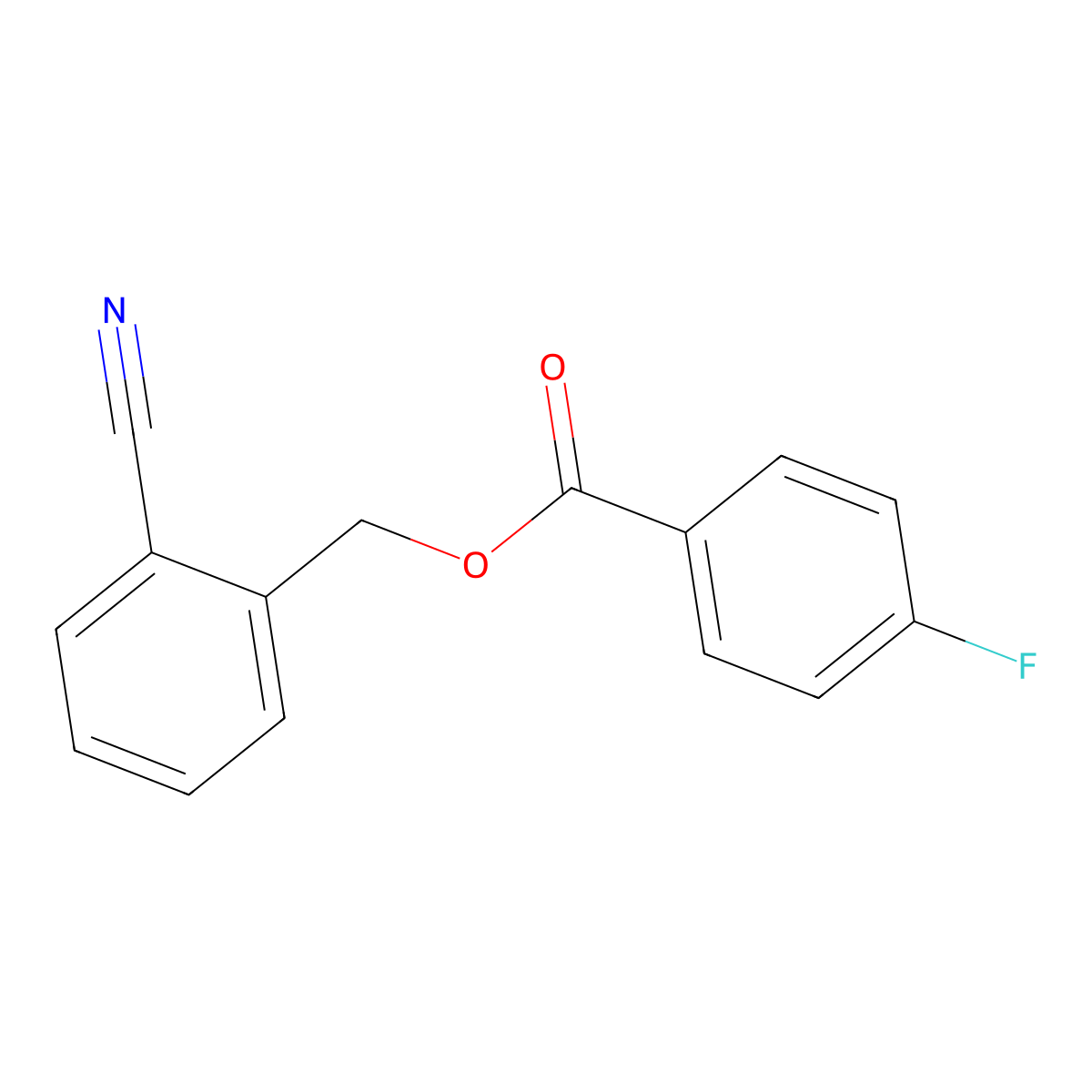 2-Cyanobenzyl 4-fluorobenzoate molecular structure, CAS 741289-13-4