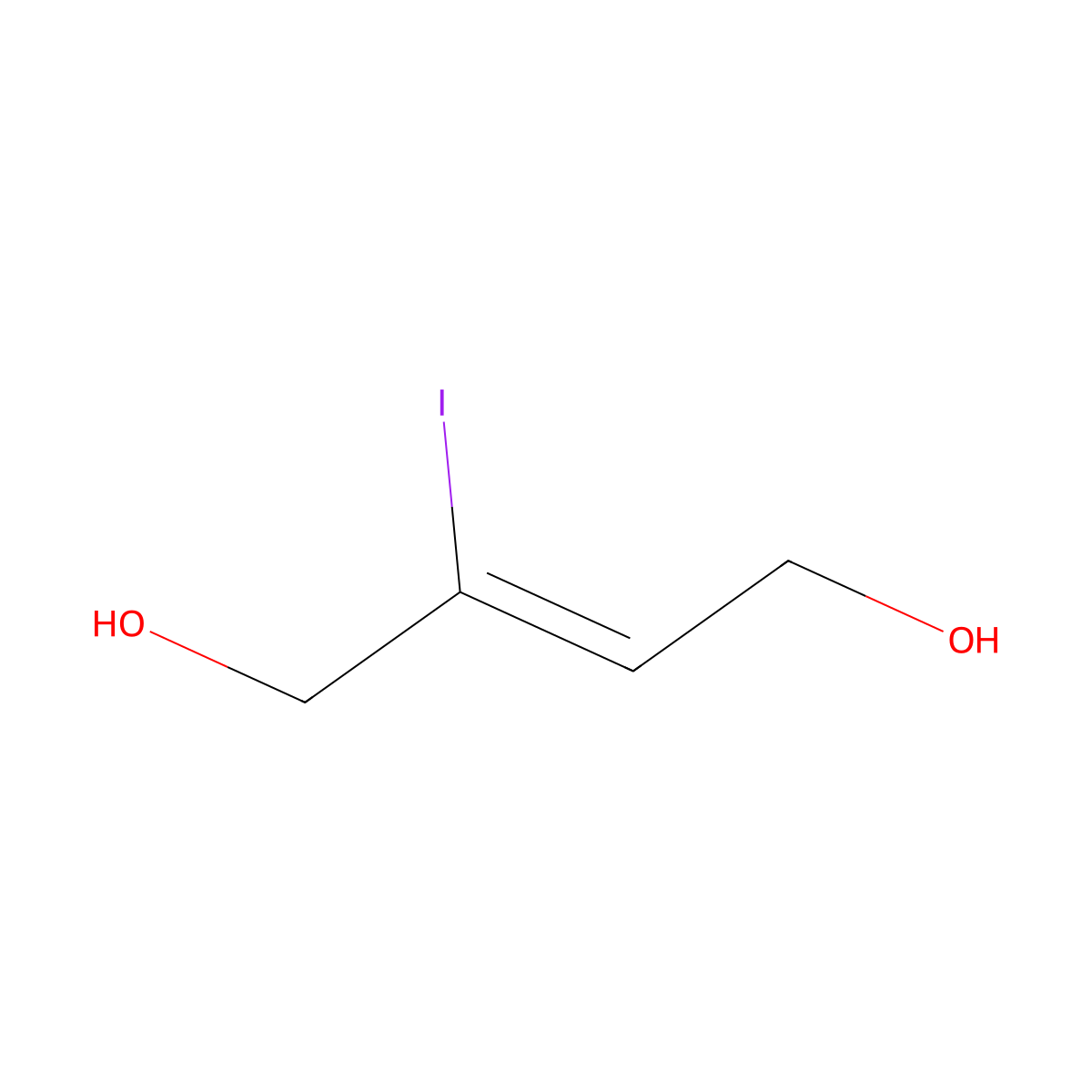 (2E)-2-iodobut-2-ene-1,4-diol molecular structure, CAS 741291-23-6