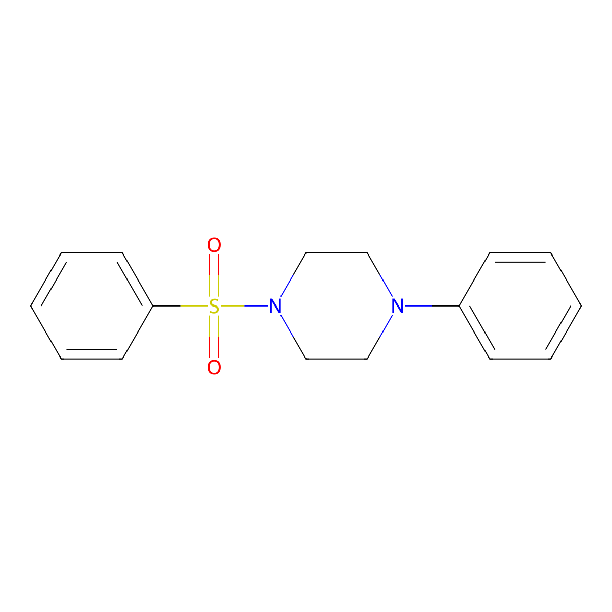 1-Phenyl-4-(phenylsulfonyl)piperazine molecular structure, CAS 74130-02-2