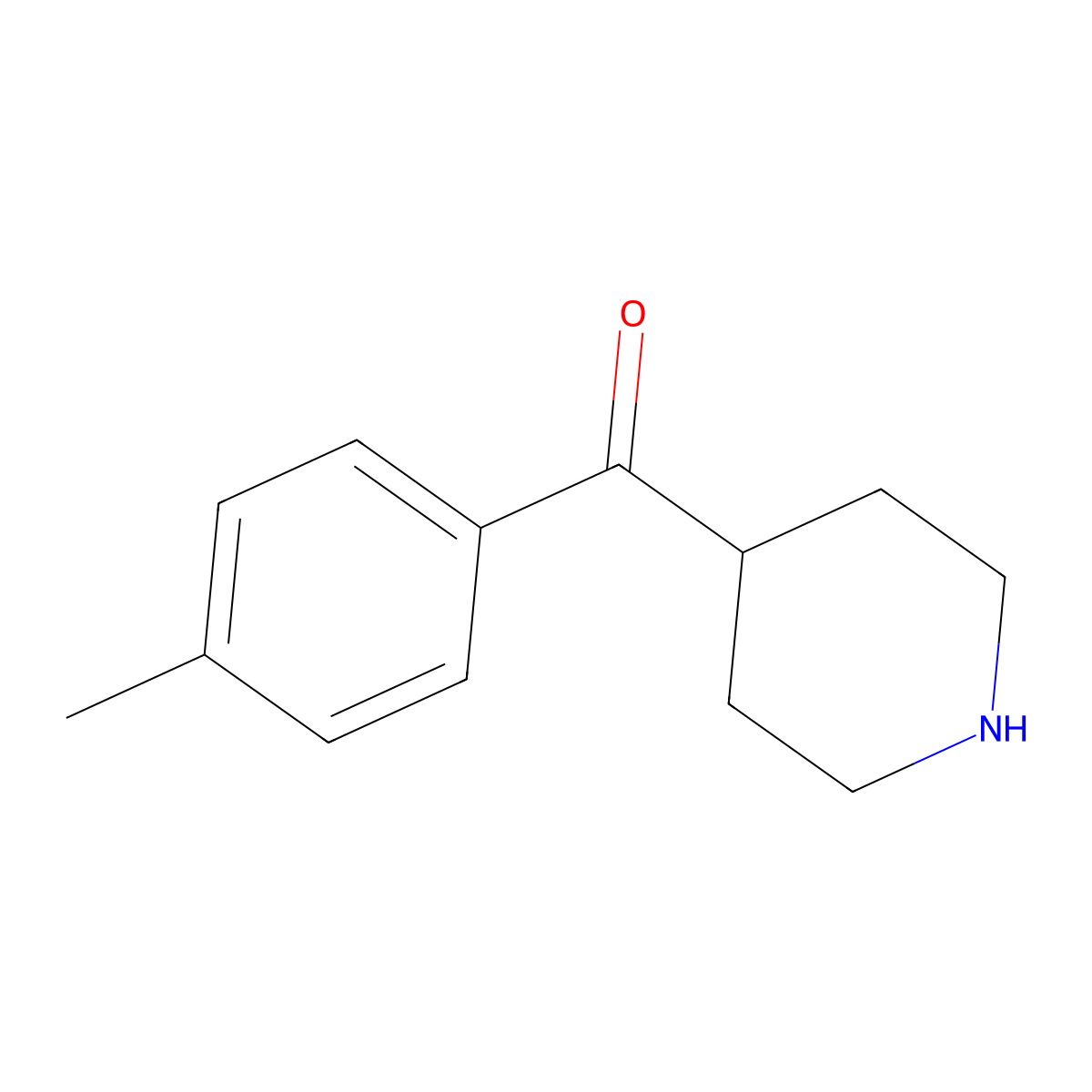 4-(4-Methylbenzoyl)piperidine molecular structure, CAS 74130-04-4