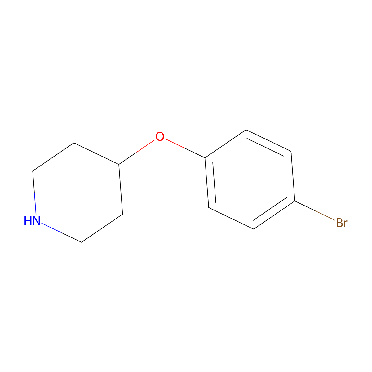 4-(4-Bromophenoxy)piperidine molecular structure, CAS 74130-05-5
