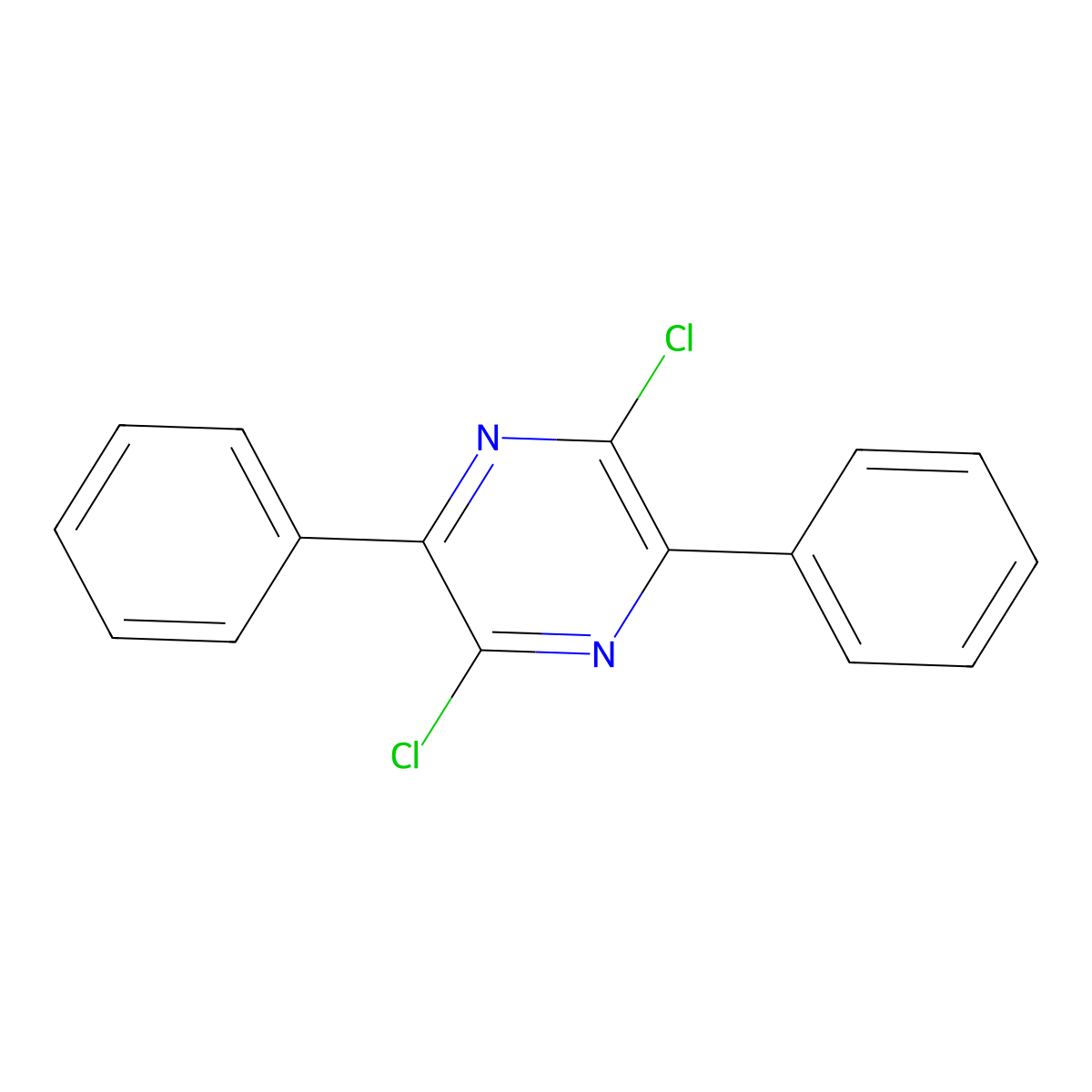 2,5-Dichloro-3,6-diphenylpyrazine molecular structure, CAS 74134-61-5