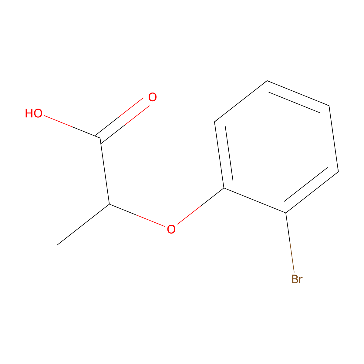 2-(2-Bromophenoxy)propanoic acid molecular structure, CAS 7414-41-7